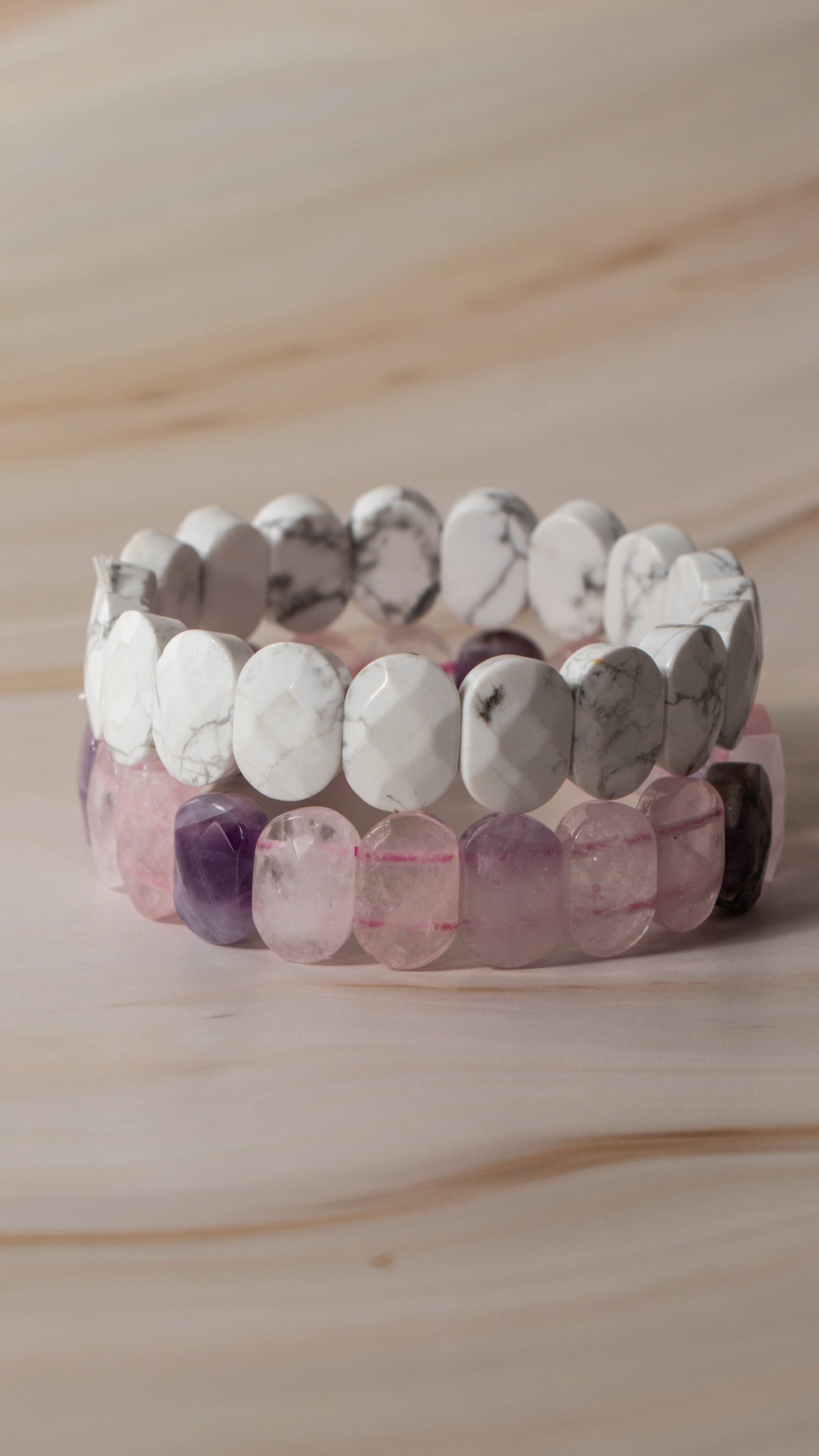 Faceted Howlite Bracelet