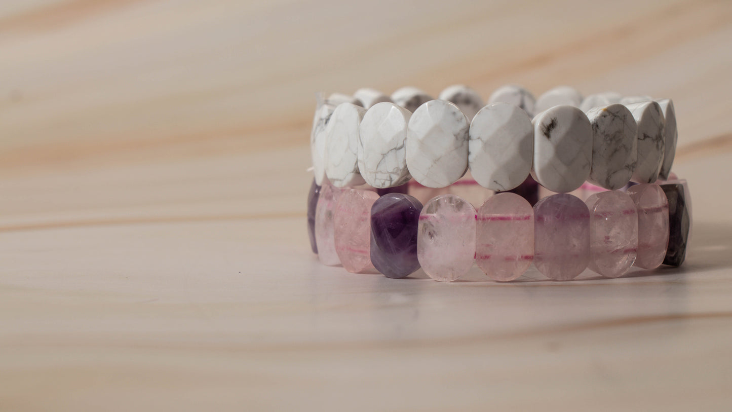 Faceted Howlite Bracelet