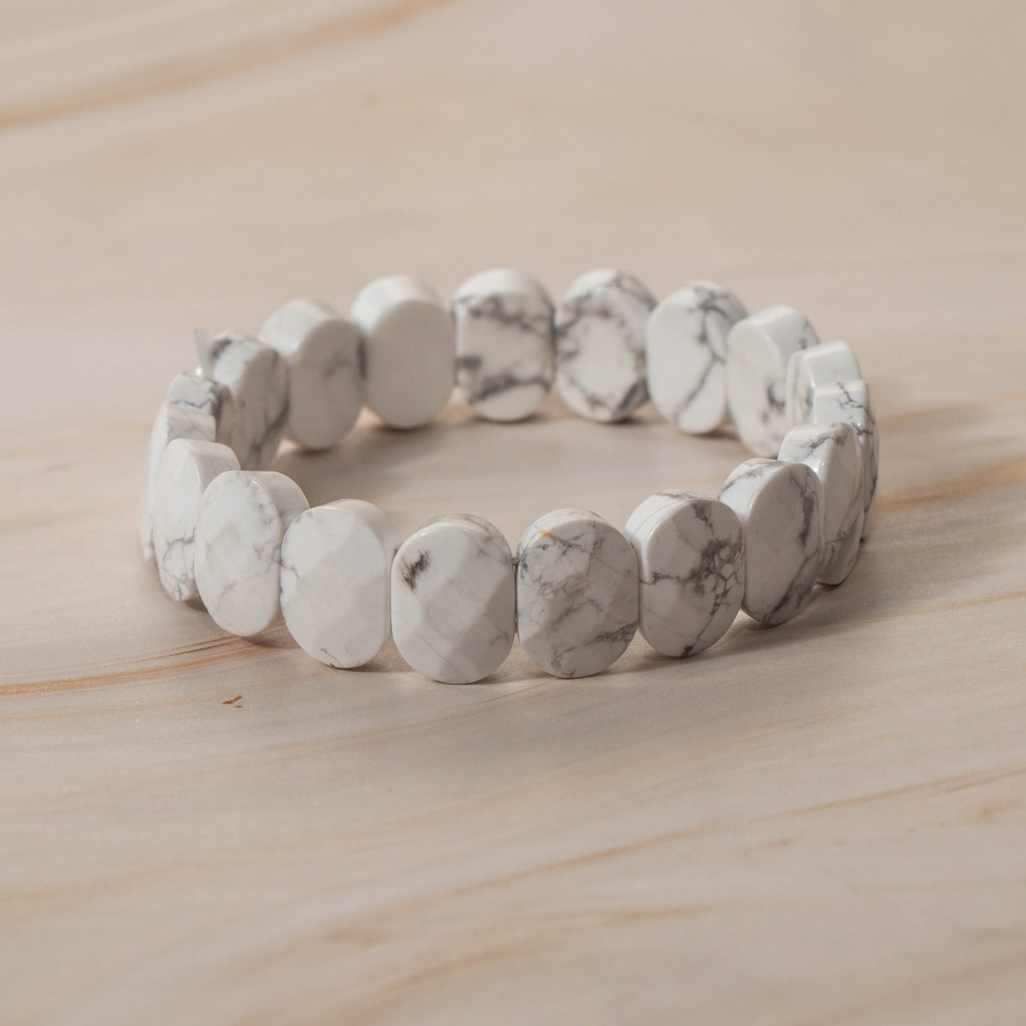 Faceted Howlite Bracelet