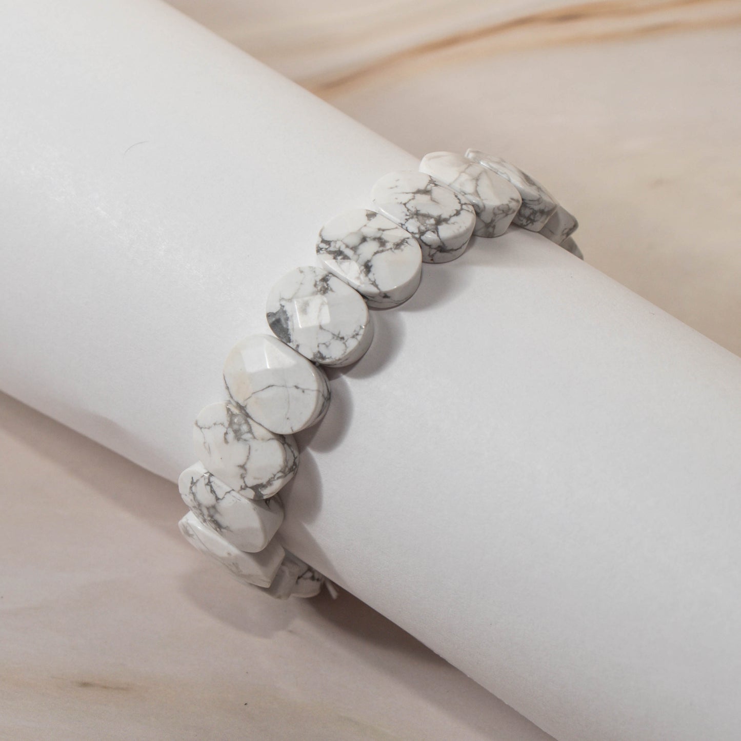 Faceted Howlite Bracelet