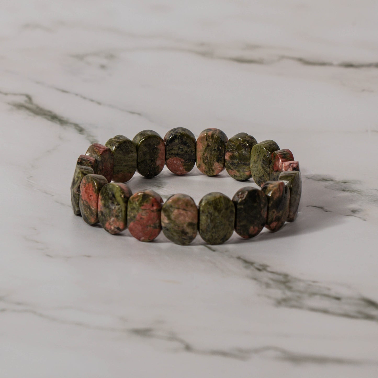 Faceted Unakite Bracelet