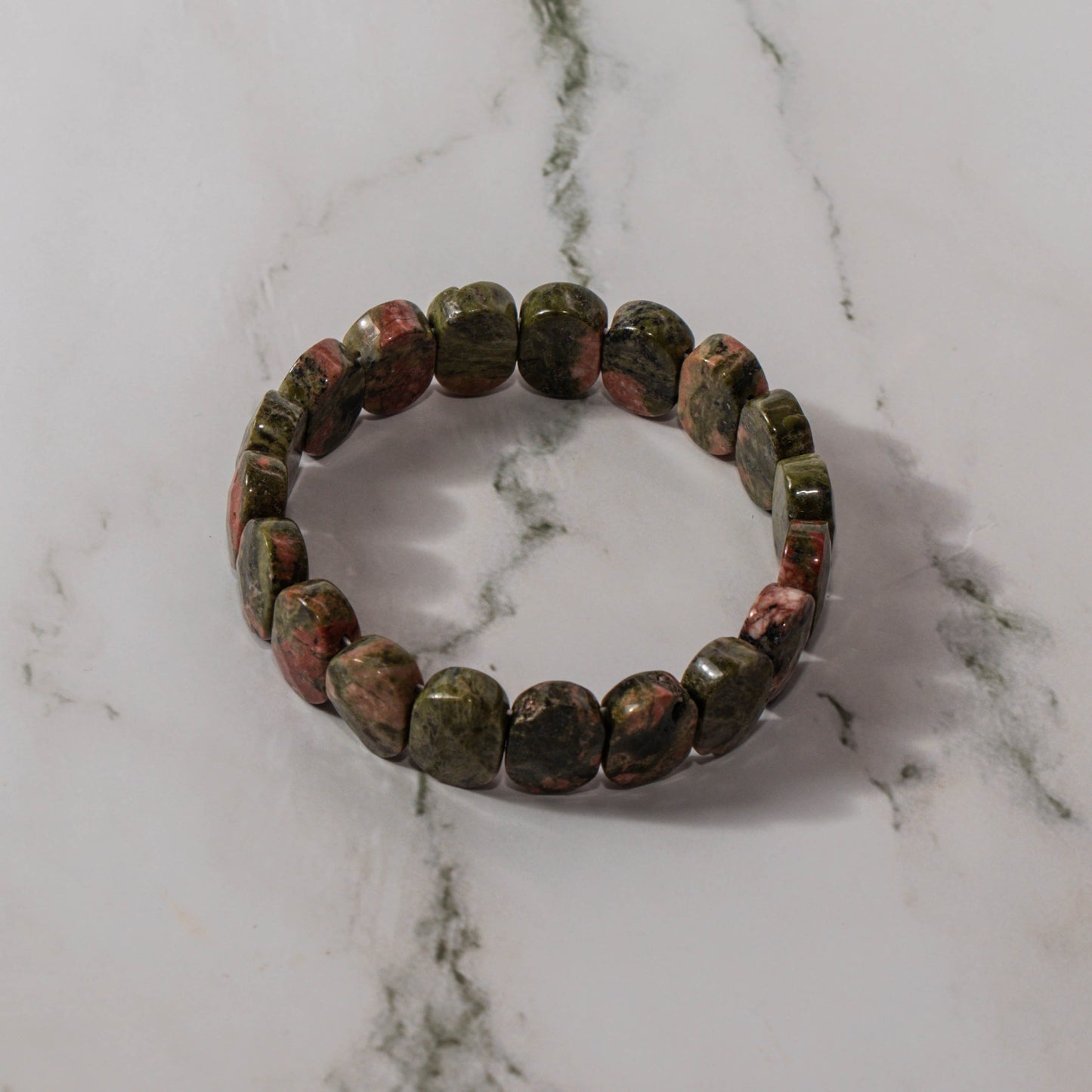 Faceted Unakite Bracelet