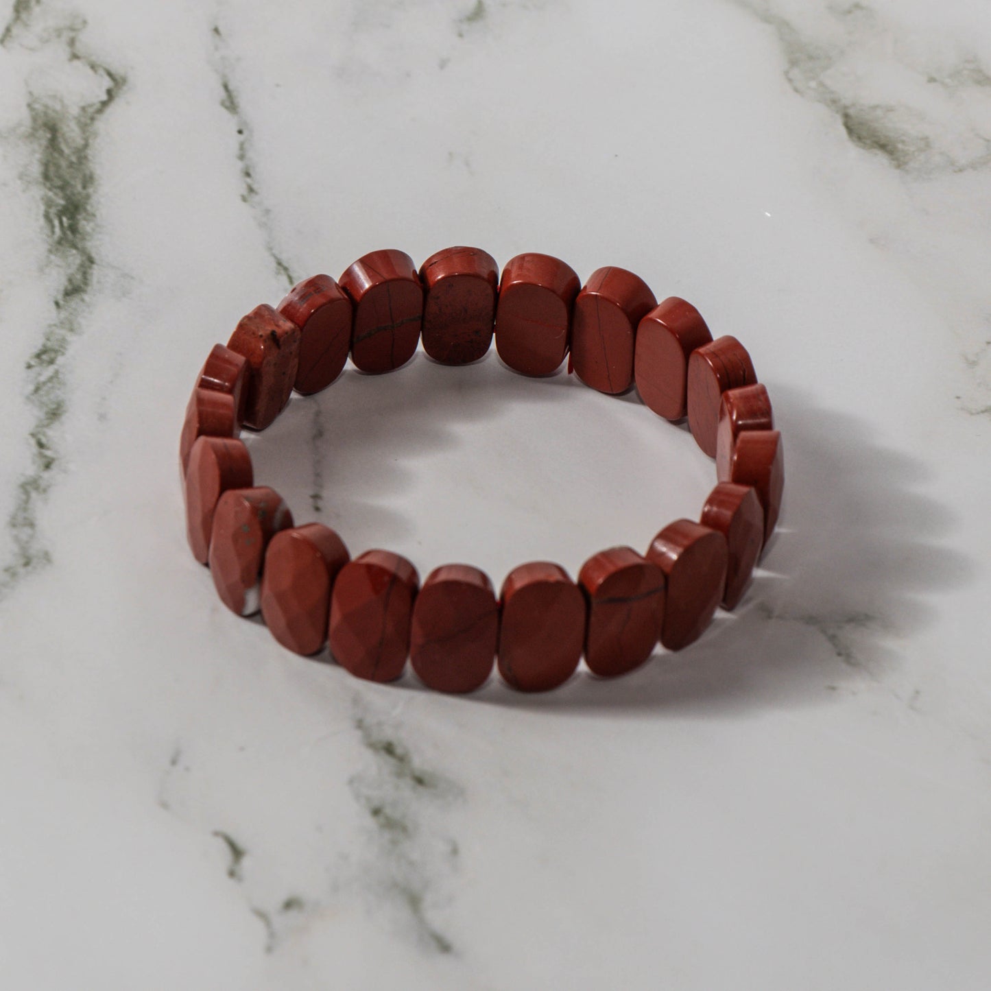 Faceted Red Jasper Bracelet