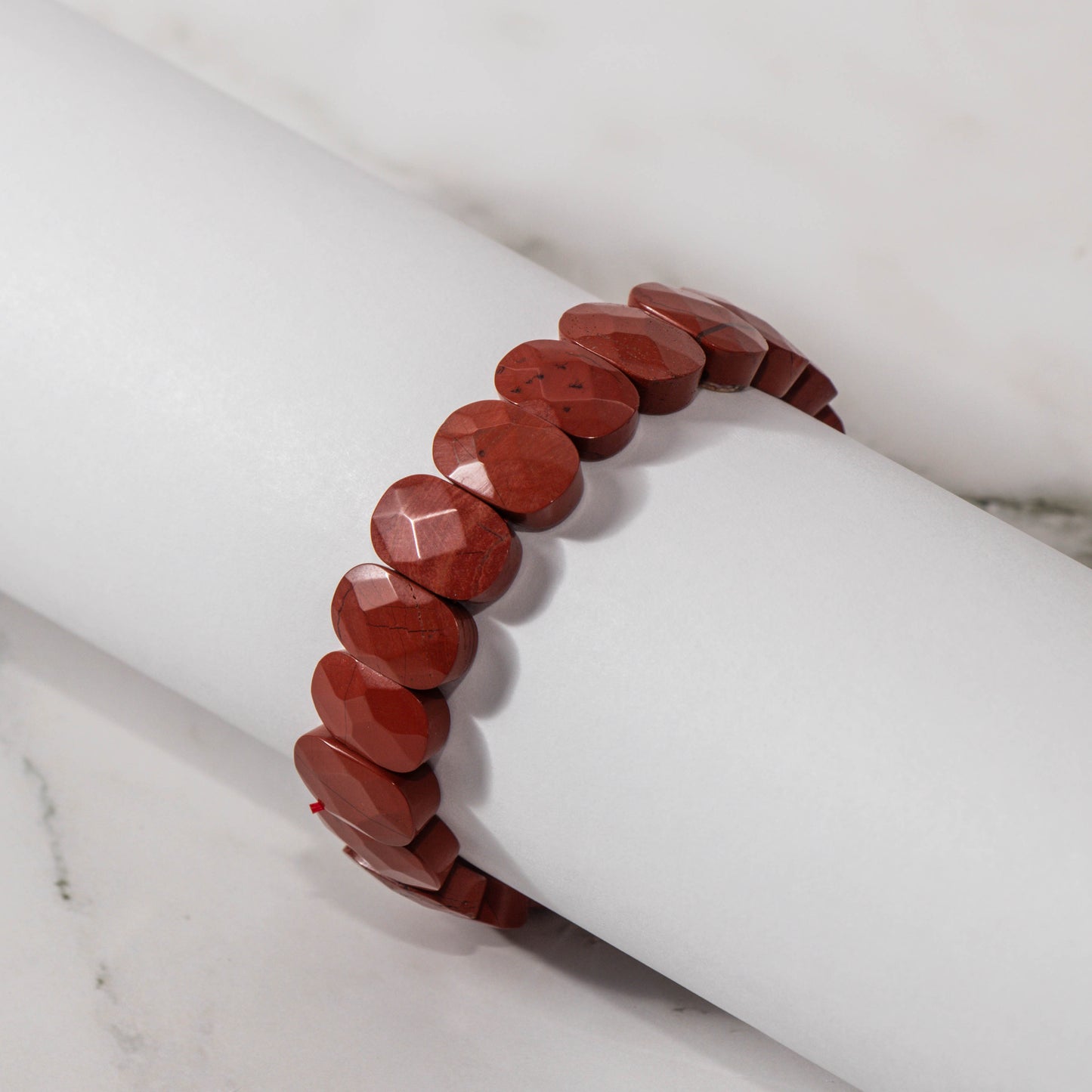 Faceted Red Jasper Bracelet