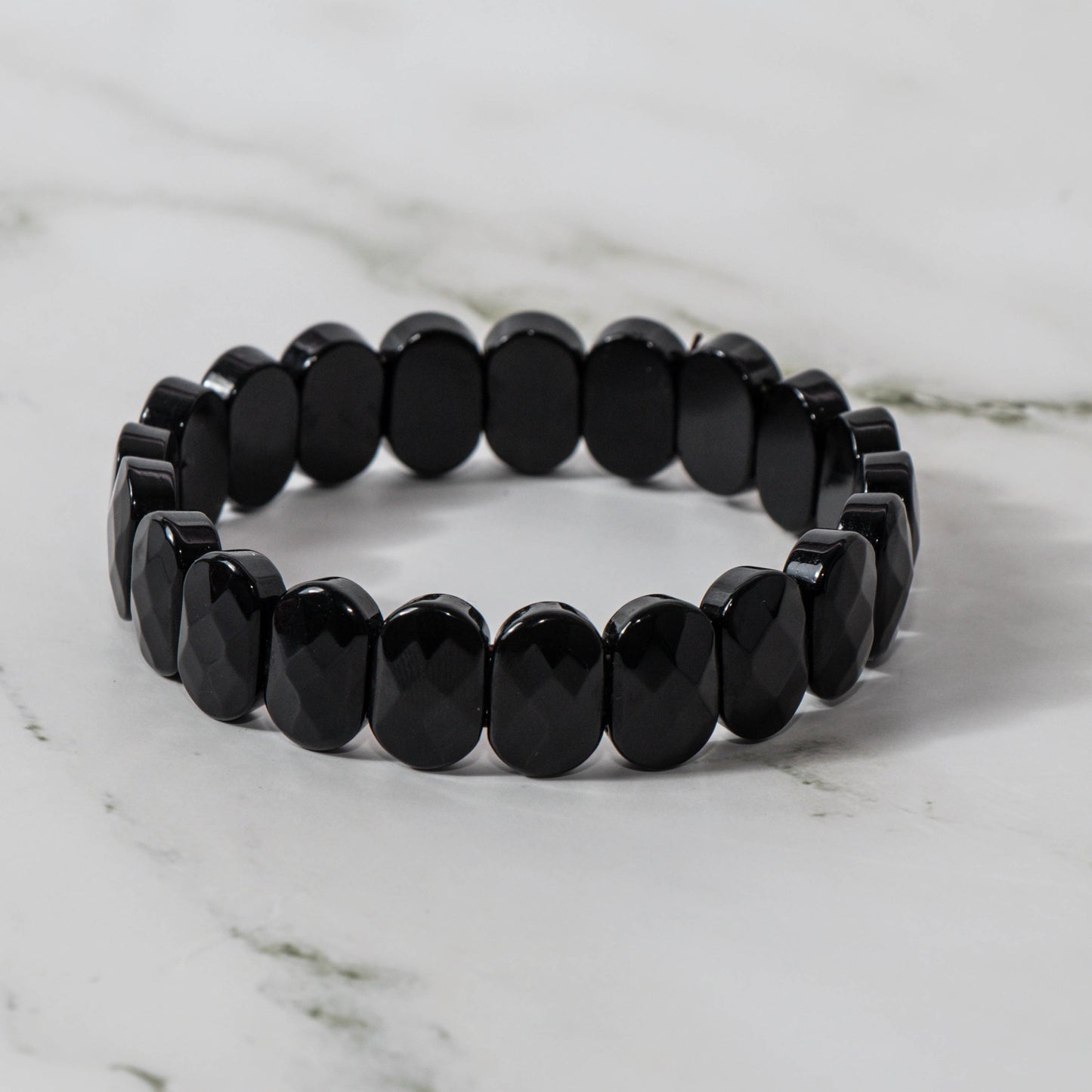 Faceted Black Onyx Bracelet