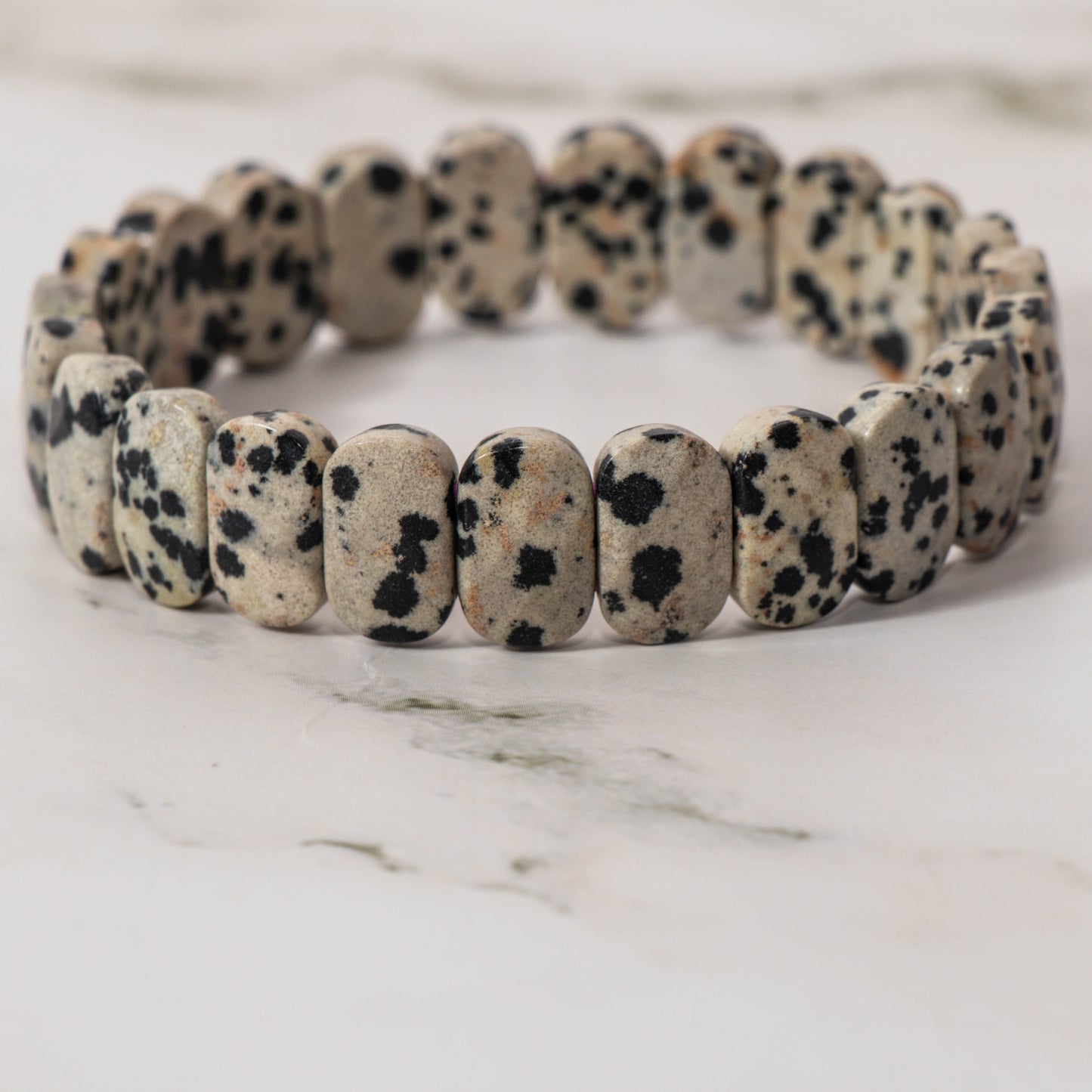 Faceted Dalmatian Jasper Bracelet