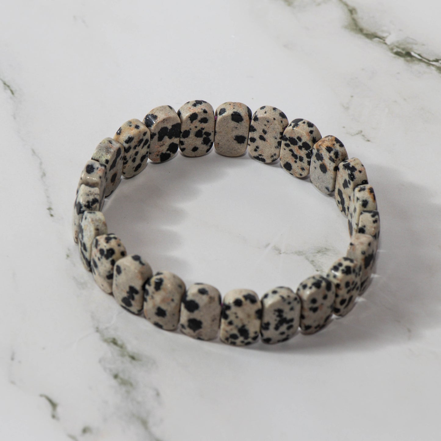 Faceted Dalmatian Jasper Bracelet