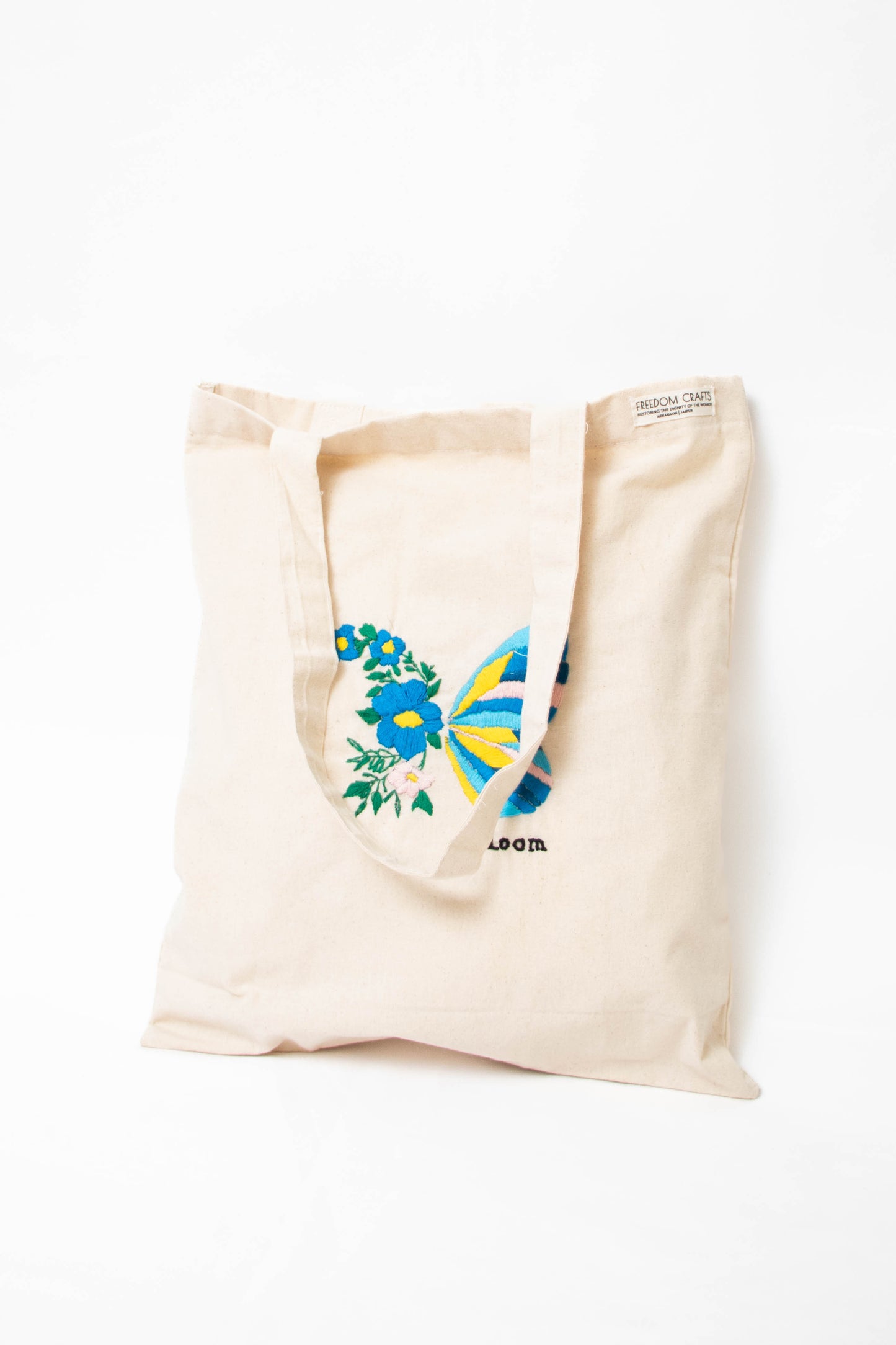 Bloom Embroidered Canvas Tote