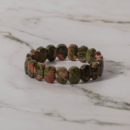 Faceted Unakite Bracelet