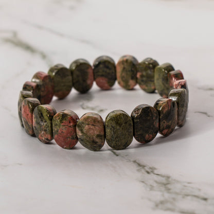 Faceted Unakite Bracelet