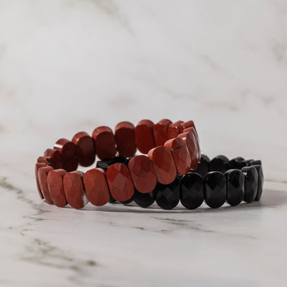 Faceted Red Jasper Bracelet