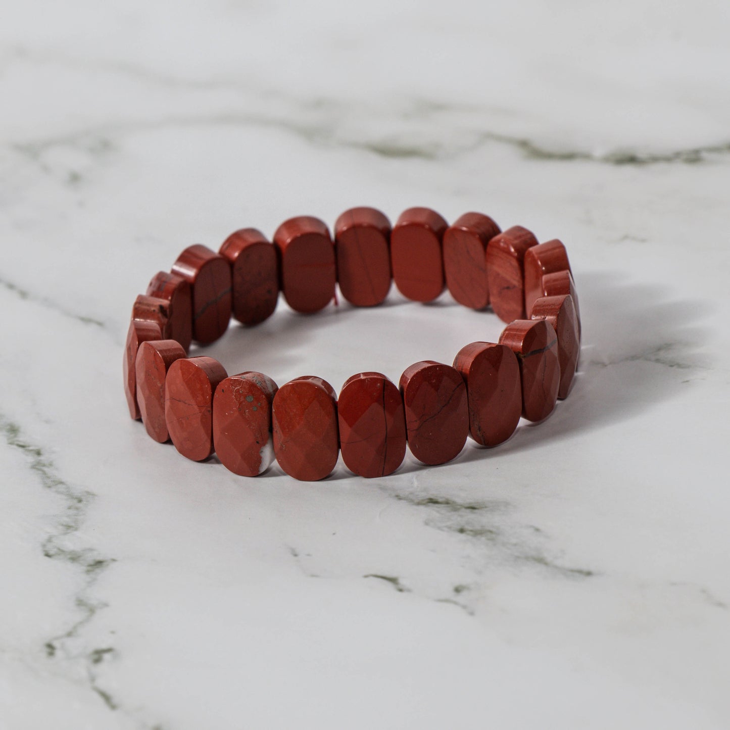 Faceted Red Jasper Bracelet