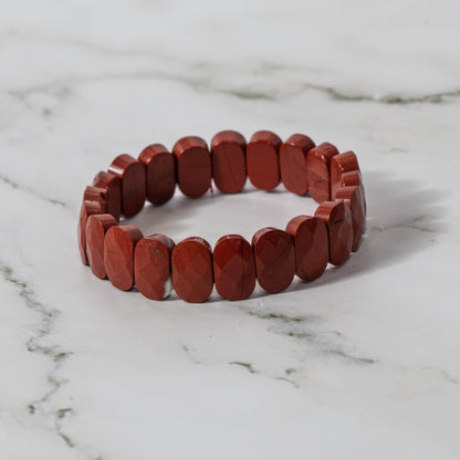 Faceted Red Jasper Bracelet