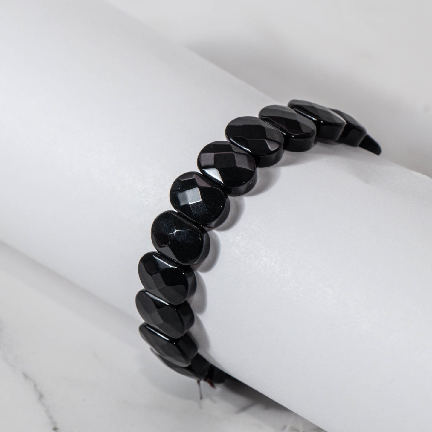 Faceted Black Onyx Bracelet