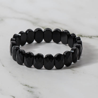 Faceted Black Onyx Bracelet