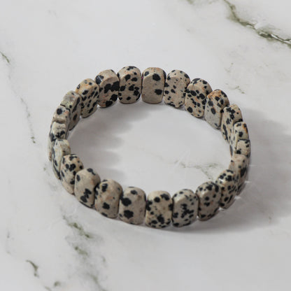 Faceted Dalmatian Jasper Bracelet