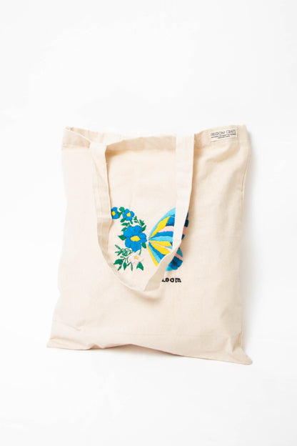 Bloom Embroidered Canvas Tote