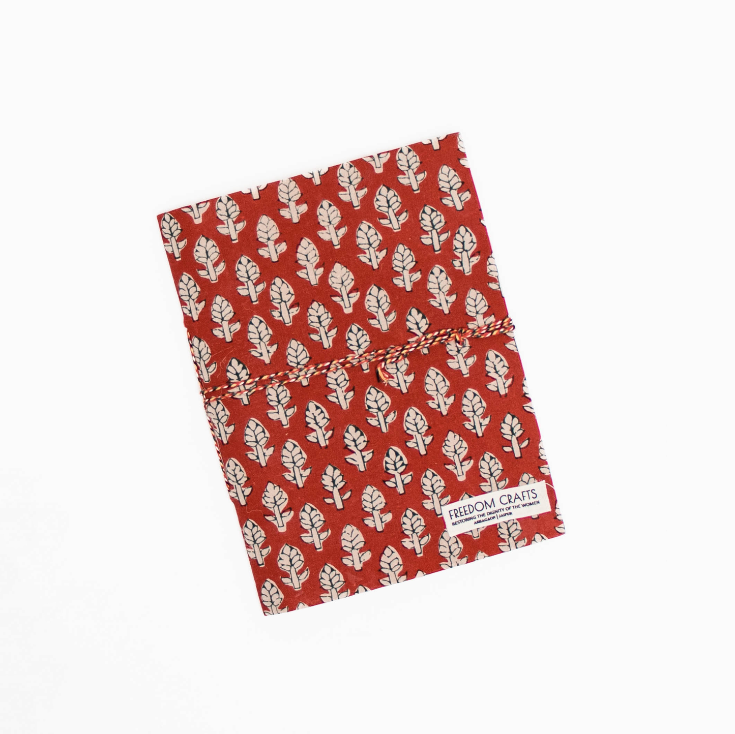 Red Paisley Fabric Journal