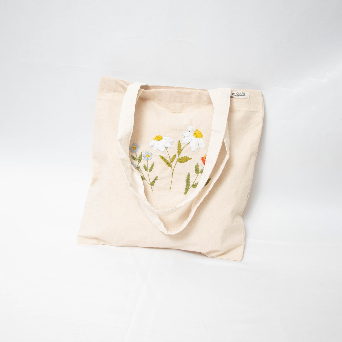 Daisies Embroidered Totes