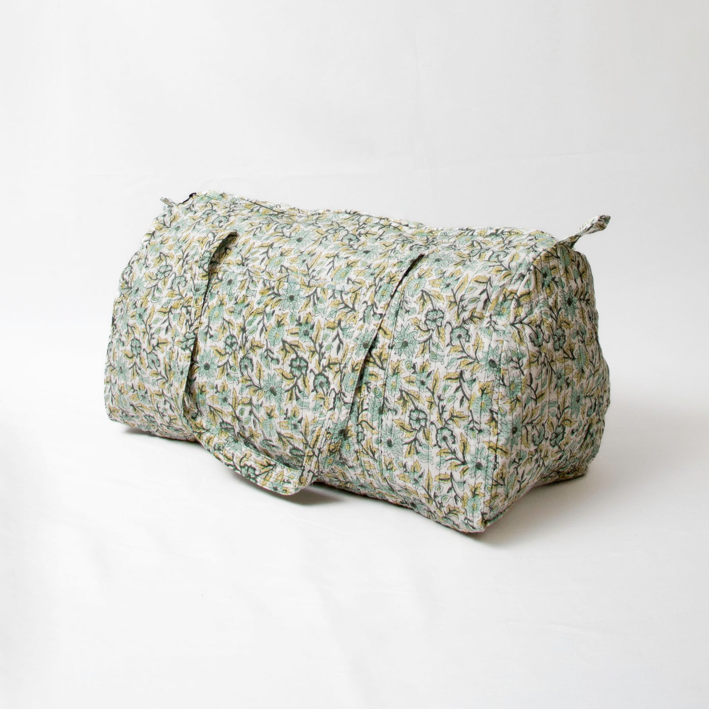 Spring Floral Quilted Duffle Bag