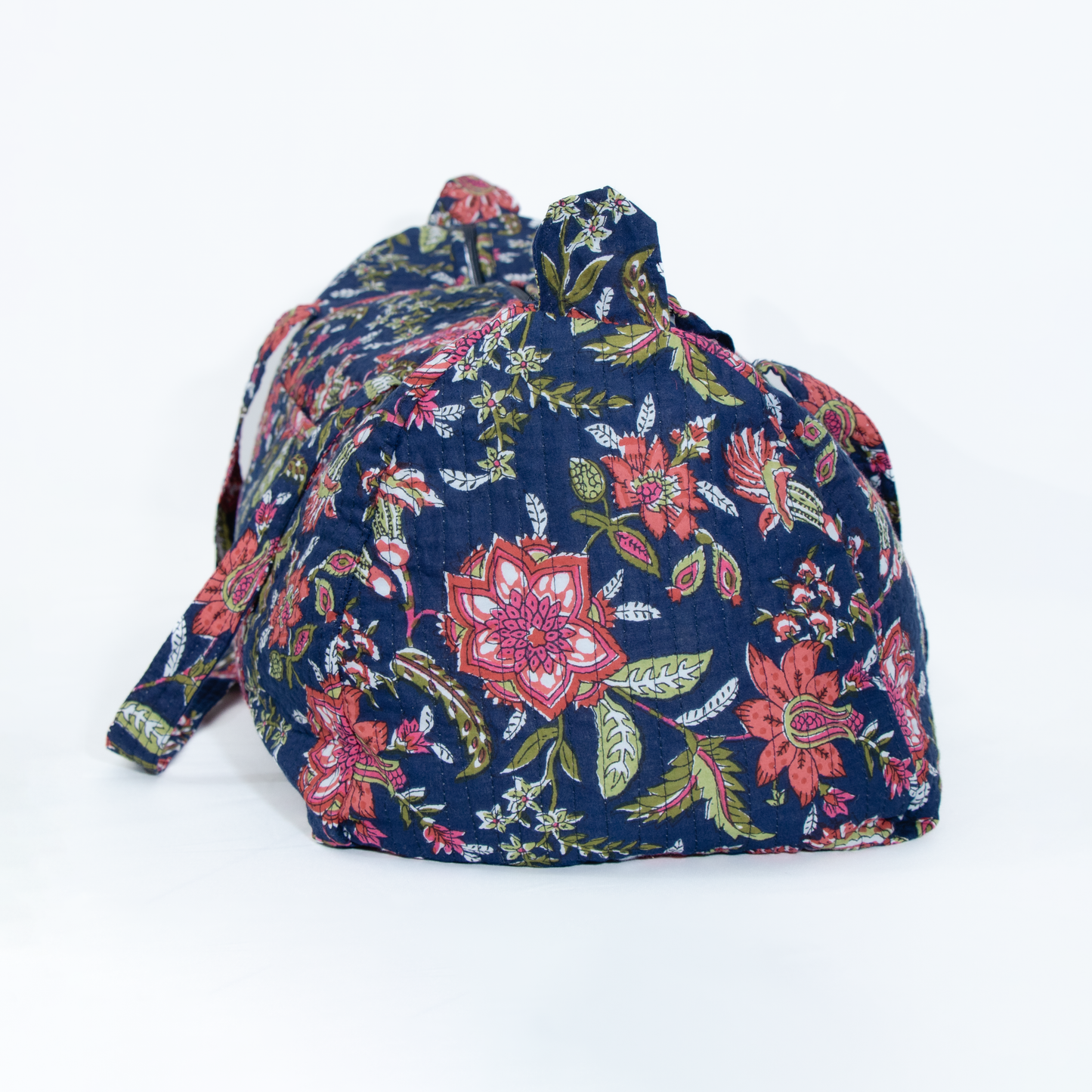 Navy Floral Duffle Bag